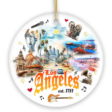 Carregar imagem no visualizador da galeria, Artistic Los Angeles Cultural Paintings Ornament, LA Traveler Gift Souvenir
