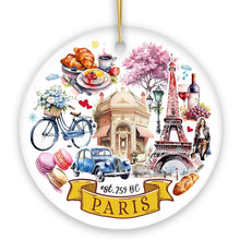 Carregar imagem no visualizador da galeria, Artistic Paris Culture and Landmarks Ornament, Classical France Christmas Souvenir Gift
