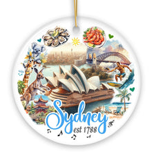 Carregar imagem no visualizador da galeria, Artistic and Iconic Sydney Landmarks Christmas Ornament, Australia Gift and Keepsake Souvenir
