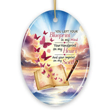 Load image into Gallery viewer, Blueprint in Mind, Heart and Soul Ornament, Heavenly Christmas Memorial Gift

