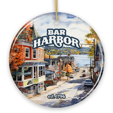 Cargar imagen en el visor de la galería, Charming Bar Harbor Street Ornament and Holiday Decoration, Maine Keepsake and Present

