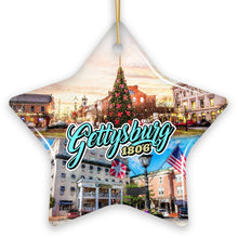 Load image into Gallery viewer, Charming Town of Gettysburg Ornament, Historical Vintage Pennsylvania Christmas Keepsake

