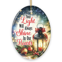 Cargar imagen en el visor de la galería, Christmas Lantern Light in Our Heart Ornament, Eternal Shine Memorial Gift
