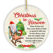Cargar imagen en el visor de la galería, Christmas in Heaven Memorial Ornament, Gentle Reminder of Loved Ones for Holiday Decor
