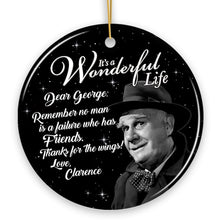 Cargar imagen en el visor de la galería, Clarence the Angel Dear George Quote Christmas Tree Ornament, Wonderful Life Gift
