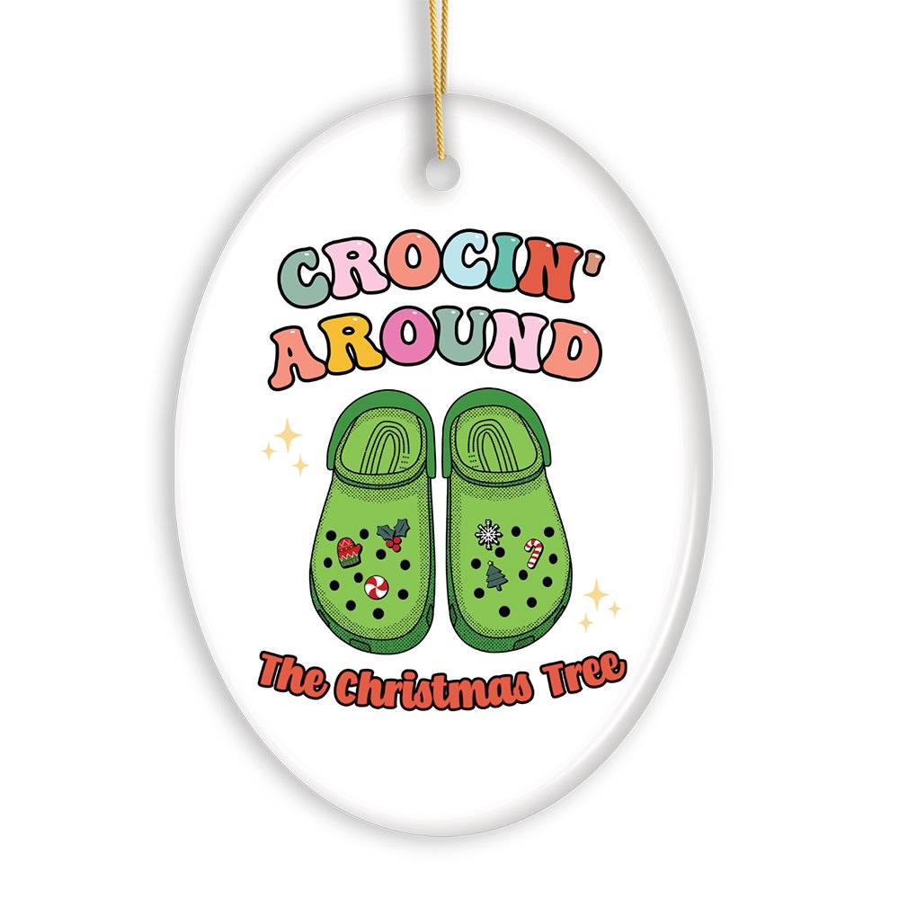 Crocin’ Around The Christmas Tree Joyfully Funny Christmas Ornament