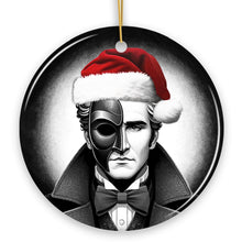 Load image into Gallery viewer, Enigmatic Phantom of the Opera with Santa Hat Ornament, Captivating Halloween Tree Keepsake Christmas Decor
