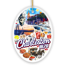 Cargar imagen en el visor de la galería, Historically Vibrant Charleston Ornament, Charming Coastal City South Carolina Christmas Gift
