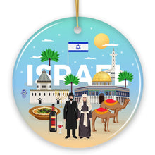 Load image into Gallery viewer, Israel Heritage and Culture Christmas Ornament, Religious Jewish Icons and Star of David
