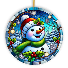 Carregar imagem no visualizador da galeria, Joyful Winter Snowman Ornament, Playful Frosty Figure for Festive Holiday Decor

