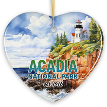 Carregar imagem no visualizador da galeria, Majestic Acadia National Park Artwork Ornament, Travel Souvenir and Christmas Gift
