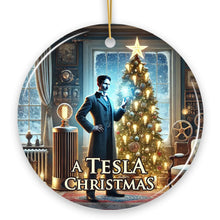 Carregar imagem no visualizador da galeria, Nikola Tesla Christmas Ornament, Scientific Gift for Science Nerd or Teacher
