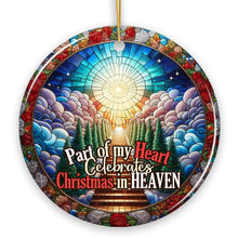 Load image into Gallery viewer, Stairway to Heaven Stained Glass Ornament, Christmas in Heaven Memorial Gift
