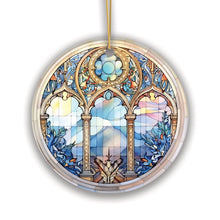 Load image into Gallery viewer, Suncatcher Window Stained Glass Style Ceramic Ornament, Christmas Gift and Decor
