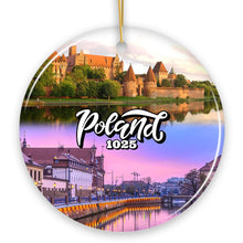 Carregar imagem no visualizador da galeria, Vibrant Poland Cultural Heritage Ornament, Eastern European Landmarks Christmas Gift and Warsaw Souvenir
