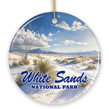 Carregar imagem no visualizador da galeria, White Sands National Park Scenic Ceramic Ornament, New Mexico Souvenir Christmas Decoration
