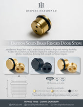 Cargar imagen en el visor de la galería, Bastion - Knurled Ring Solid Brass Door Stops
