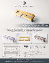 Carregar imagem no visualizador da galeria, Chloe, Solid Brass Greek Key Pull
