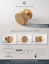 Load image into Gallery viewer, Gateau, Solid Brass Knobs
