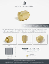 Cargar imagen en el visor de la galería, Molino Solid Brass Knurled Knob
