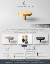 Cargar imagen en el visor de la galería, Rondelle, Solid Brass Cabinet Knobs
