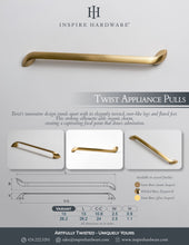 Load image into Gallery viewer, Twist, Solid Brass Appliance Pulls
