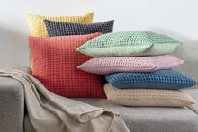 Load image into Gallery viewer, Paulding Textured Yellow Cotton Square Throw Pillow
