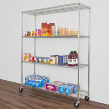 Load image into Gallery viewer, 18&quot; x 60&quot; x 72&quot; 4-Tier Wire Rack
