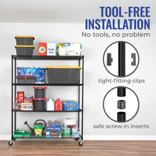 Load image into Gallery viewer, 24&quot; x 60&quot; x 72&quot; 4-Tier Wire Rack

