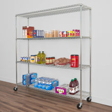 Load image into Gallery viewer, 18&quot; x 72&quot; x 72&quot; 4-Tier Wire Rack
