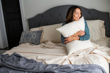 Load image into Gallery viewer, Natural Cotton Pillow With Wool Filling
