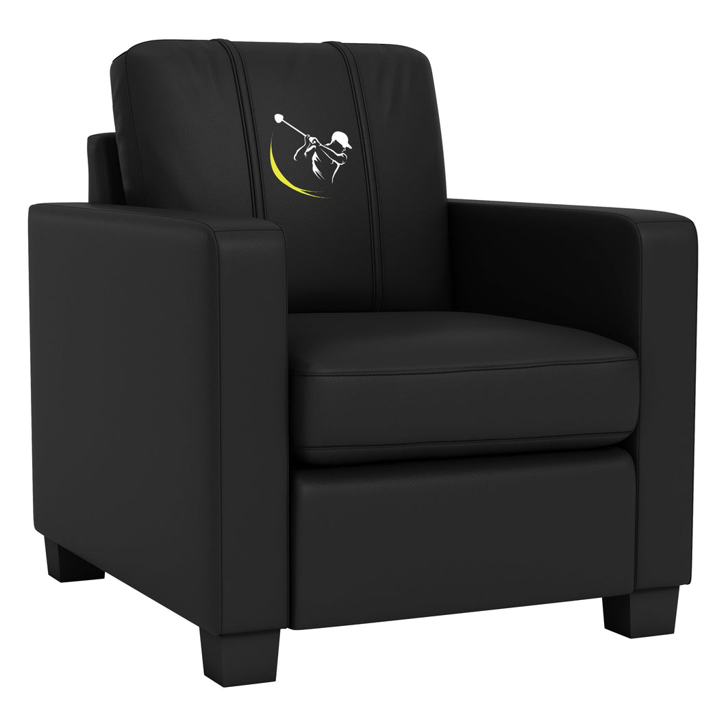 Dyno Stationary Club Chair with Golf Swing Yellow Logo Panel