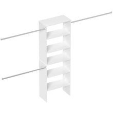 Cargar imagen en el visor de la galería, Closet System Starter Kit with Tower and 3 Hang Rods
