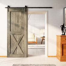 Load image into Gallery viewer, Finished &amp; Unassembled Single Barn Door with Non-Bypass Installation Hardware Kit (Single X Design)
