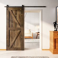 Load image into Gallery viewer, Finished &amp; Unassembled Arrow Design Pine Wood Barn Door Without Hardware
