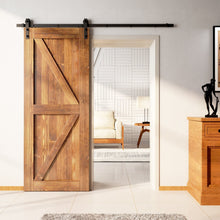 Load image into Gallery viewer, Finished &amp; Unassembled Arrow Design Pine Wood Barn Door Without Hardware
