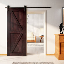 Load image into Gallery viewer, Finished &amp; Unassembled Single Barn Door with Hardware Kit (Arrow Design)
