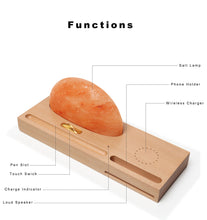 Load image into Gallery viewer, Himalayan Sunrise Salt Lamp with Wireless Phone Charger
