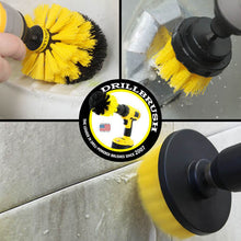 Load image into Gallery viewer, Original, 4in, &amp; 2in Yellow Brushes - Medium Stiffness - Bathroom &amp; Shower Cleaning | Y-S-42O-QC-DB

