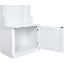 Load image into Gallery viewer, Wide Design Hall Tree with Storage and Bench, 4-IN-1 Multi-functional Entryway Bench with Coat Rack and Shoe Cubbies, Practical Furniture for Hallway, White
