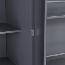Load image into Gallery viewer, [Assembly Video Provided]77inch Farmhouse Kitchen Pantry, Freestanding Tall Cupboard Storage Cabinet with 3 Adjustable Shelves, 8 Door Shelves, 3 Drawers for Kitchen, Dining Room, Gray
