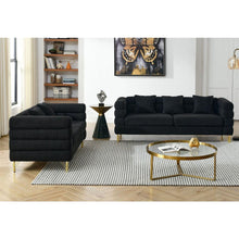 Carregar imagem no visualizador da galeria, 3-seater + 2-seater Combination sofa.BLACK teddy
