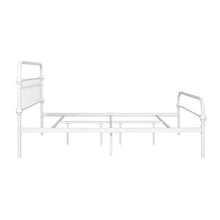 Carregar imagem no visualizador da galeria, 86.4&quot; L X 59.6&quot; W X 44&quot; H Metal Bed Frame Queen Size Standerd Bed Frame - WHITE
