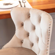 Load image into Gallery viewer, Swivel Velvet Barstools Adjusatble Seat Height from 25-33 Inch, Modern Upholstered Chrome base Bar Stools with Backs Comfortable Tufted for Home Pub and Kitchen Islandhaki, Set of 2)
