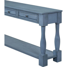 Carregar imagem no visualizador da galeria, Console Table 63&quot; Long Console Table with Drawers and Shelf for Entryway, Hallway, Living Room (Navy
