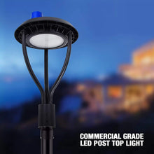 Carregar imagem no visualizador da galeria, 150W LED Post Top Light with Photocell - Ultra Bright 21,000lm, 5000K Daylight, 400W Equivalent, IP65 Waterproof Outdoor Area Light
