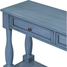 Carregar imagem no visualizador da galeria, Console Table 63&quot; Long Console Table with Drawers and Shelf for Entryway, Hallway, Living Room (Navy
