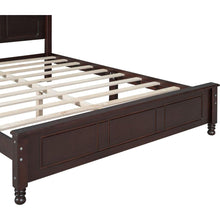 Carregar imagem no visualizador da galeria, 3-Pieces Bedroom Sets,Queen Size Wood Platform Bed and Two Nightstands-Dark Walnut
