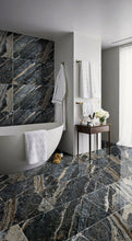 Carregar imagem no visualizador da galeria, Adriatic Black Exotic Marble Polished Floor and Wall Tile - Large Format - Livfloors Collection
