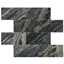 Carregar imagem no visualizador da galeria, Adriatic Black Exotic Marble Polished Floor and Wall Tile - Large Format - Livfloors Collection
